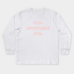 Poor Unforunate Soul Millennial Pink Kids Long Sleeve T-Shirt